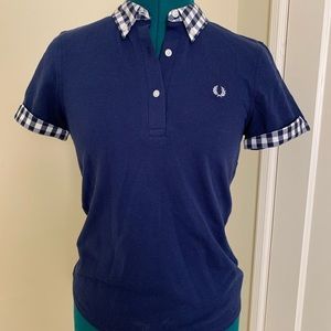 Fred Perry gingham polo size 2